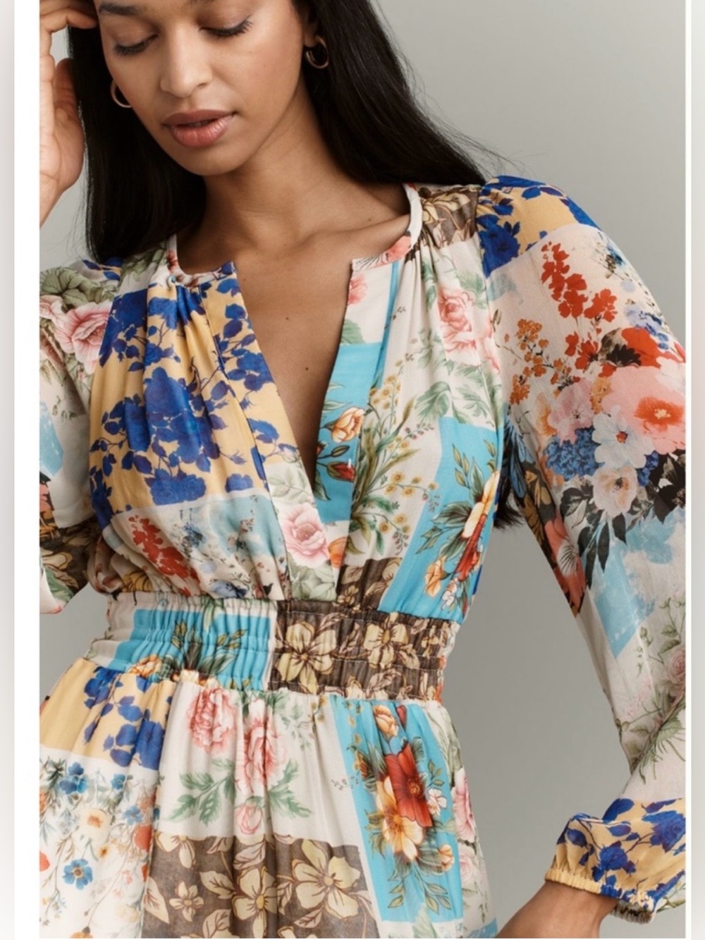 NWT Anthropologie Somerset Floral Chiffon Edition Maxi Dress Size L - Picture 3 of 15
